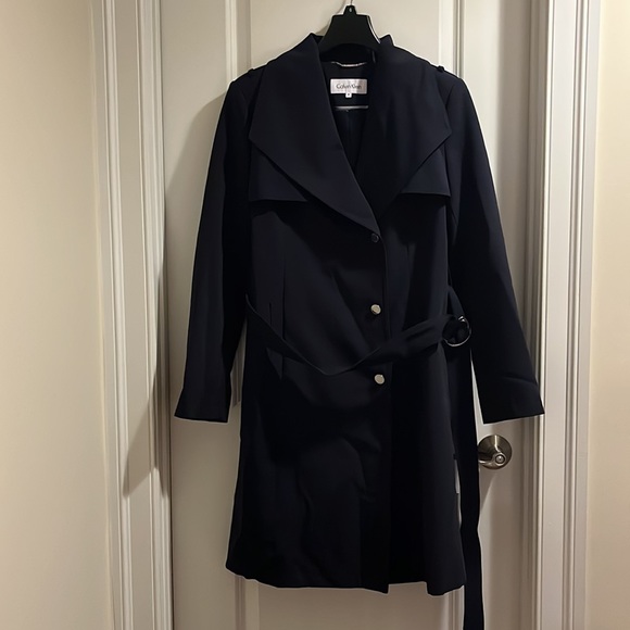 Navy Trench coat. - Picture 2 of 6